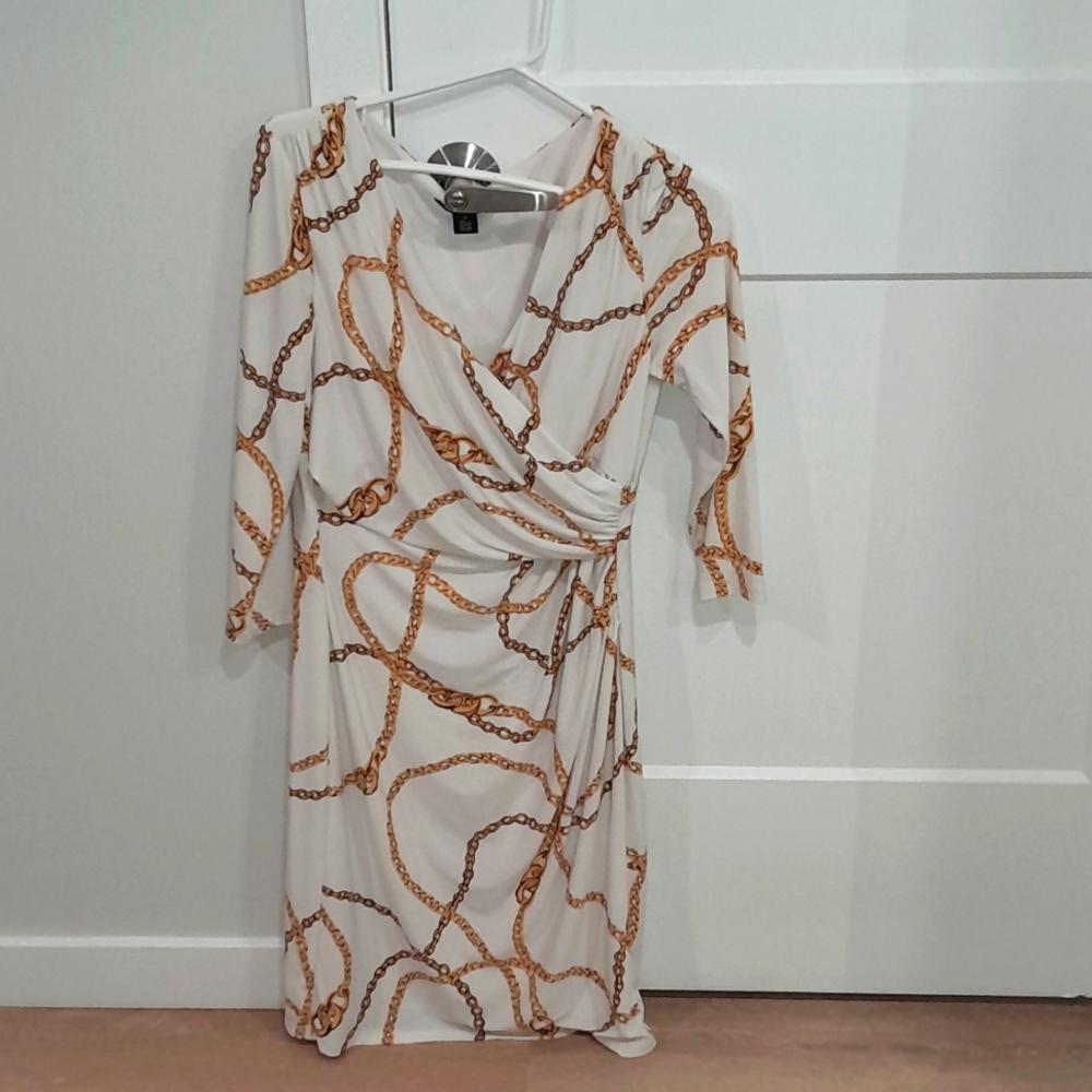 Ralph Lauren Chain Design V-neck Dress